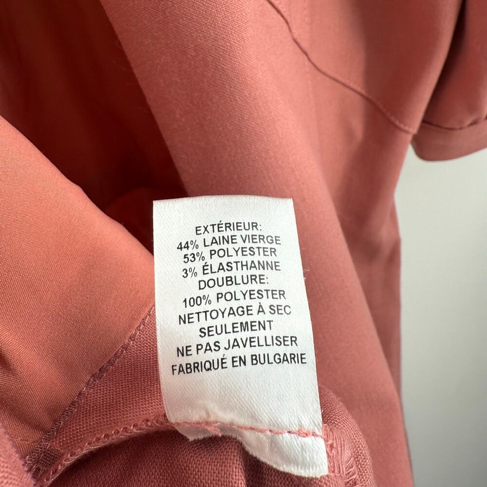 Sea New York Hayes Dress Size 4 Empire Midi Rose Pink Wool Blend Designer Luxury - Picture 16 of 16